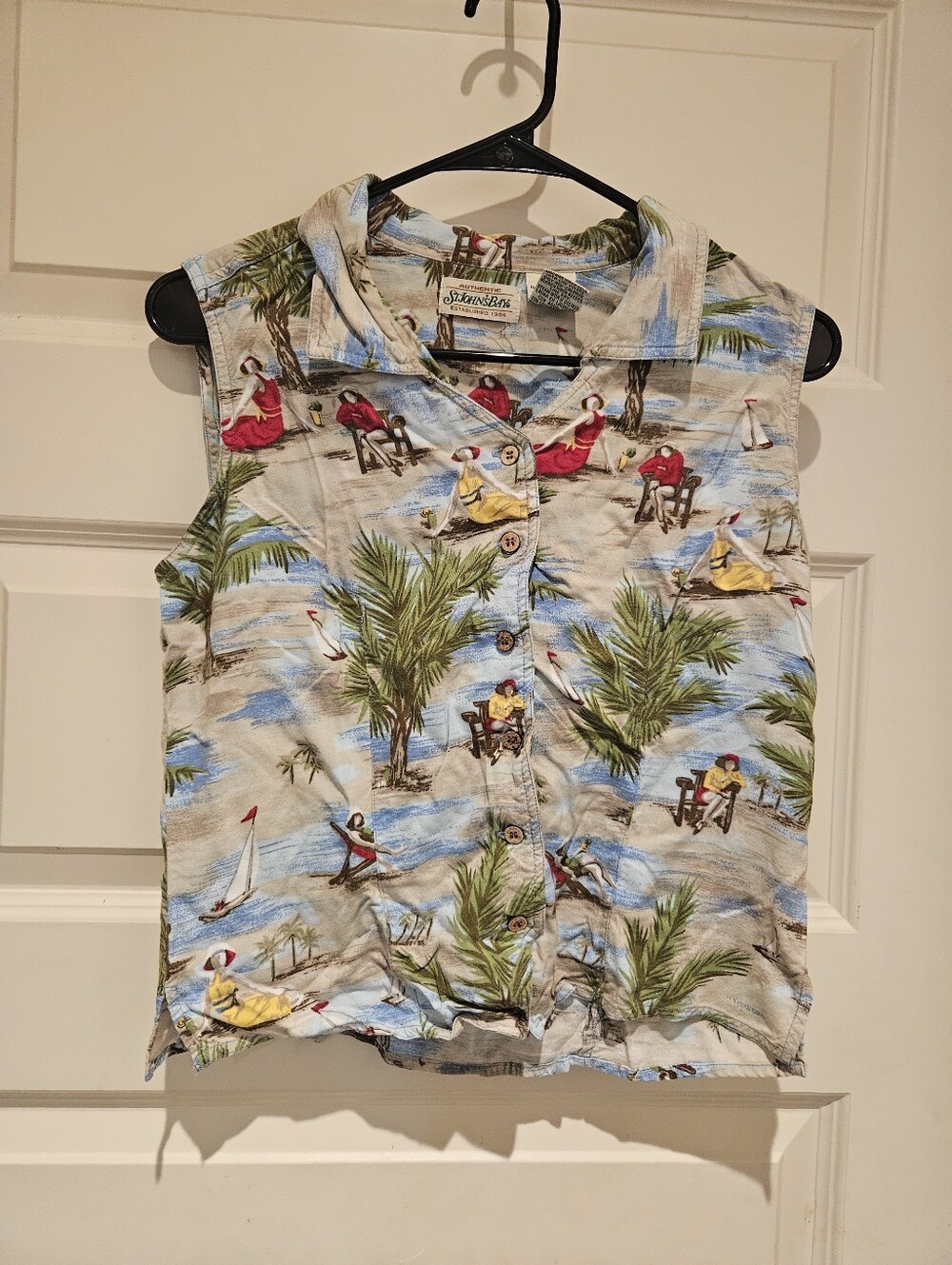 St. John's Bay Sleeveless Button-Down Blouse